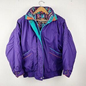 Vintage 90s 80s Style Western Print Ski Jacket